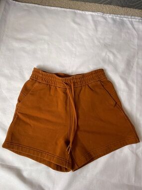 lululemon athletica Rust Orange Drawstring Athletic Shorts